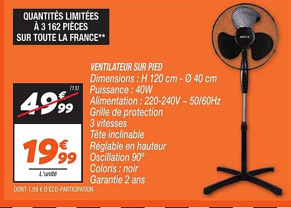 VENTILATEUR SUR PIED