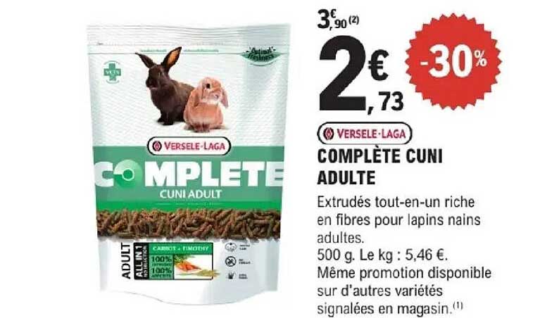 VERSELE-LAGA COMPLÉTE CUNI ADULTE