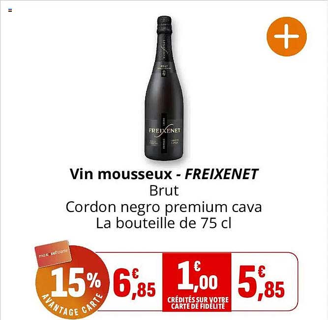 Vin mousseux - FREIXENET Brut Cordon negro premium cava La bouteille de 75 cl