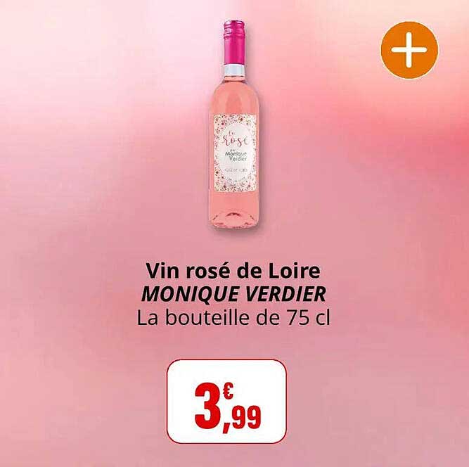 Vin rosé de Loire MONIQUE VERDIER La bouteille de 75 cl