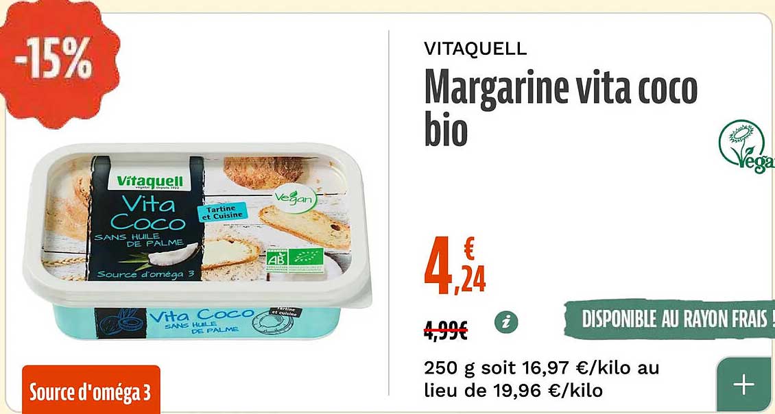 VITAQUELL Margarine vita coco bio
