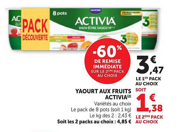 YAOURT AUX FRUITS ACTIVIA