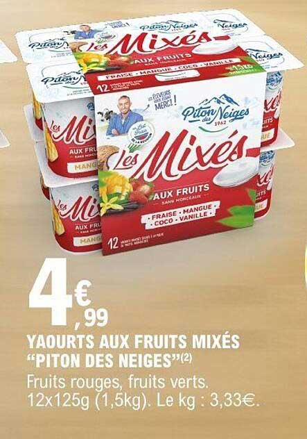 YAOURTS AUX FRUITS MIXÉS “PITON DES NEIGES”