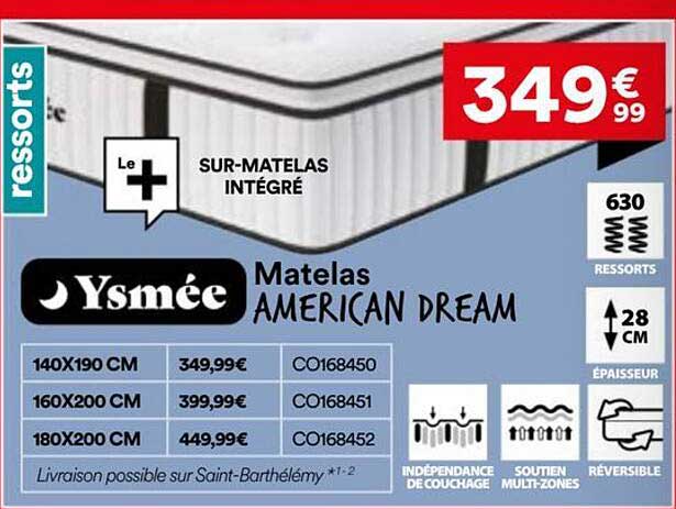 Ysmée Matelas AMERICAN DREAM