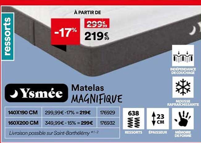 Ysmée Matelas MAGNIFIQUE