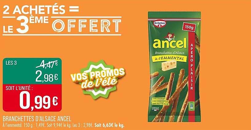 2 ACHETÉS = LE 3ÈME OFFERT