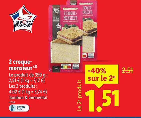 2 croque-monsieur
