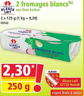 2 fromages blancs aux fines herbes