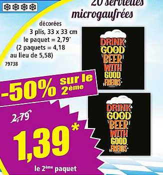 50% sur le 2ème paquet