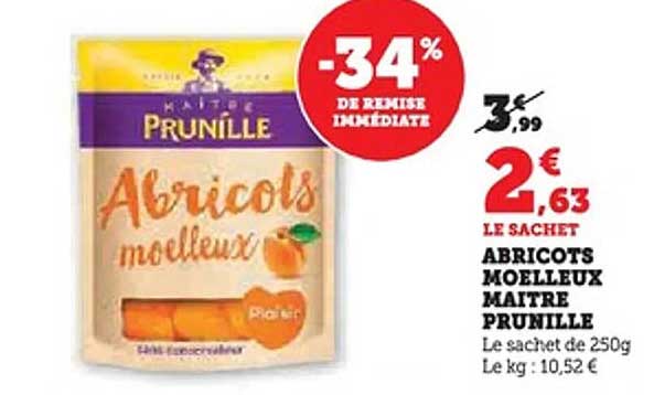 ABRICOTS MOELLEUX MAÎTRE PRUNILLE