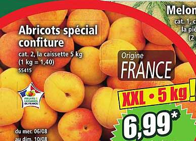 Abricots spécial confiture