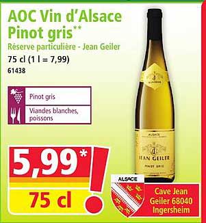 AOC Vin d'Alsace Pinot gris**