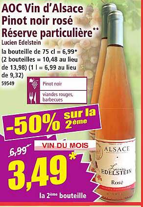 AOC Vin d'Alsace Pinot noir rosé Réserve particulière