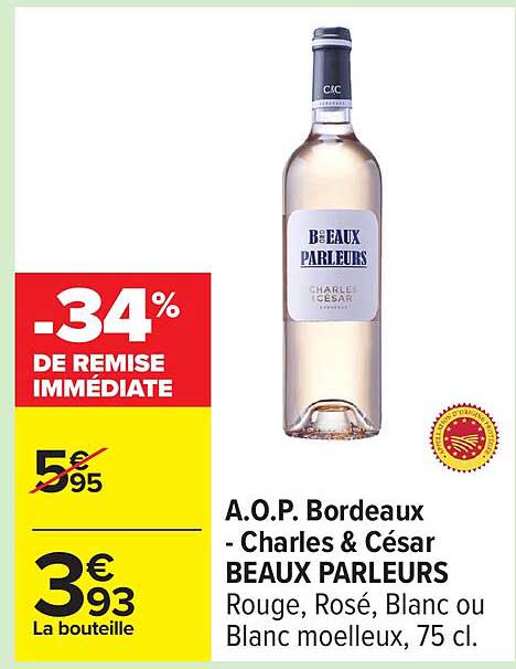 A.O.P. Bordeaux - Charles & César BEAUX PARLEURS