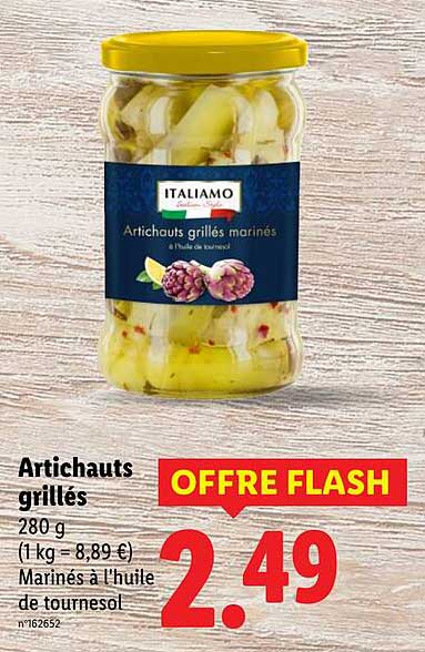 Artichauts grillés marines