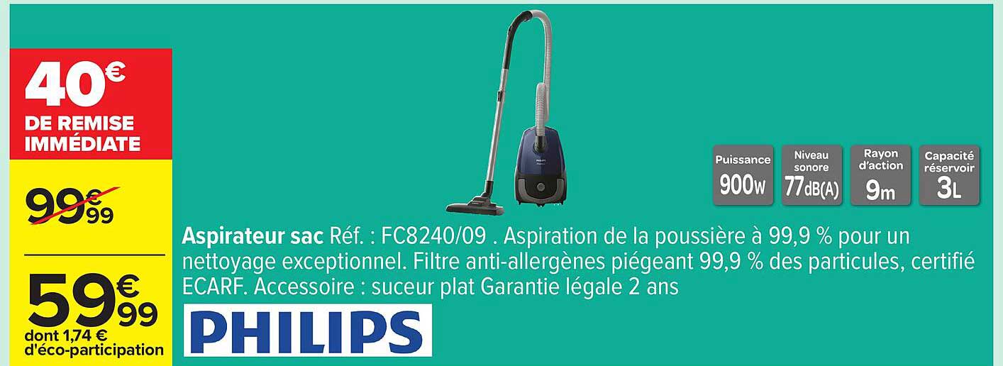 Aspirateur sac Réf. : FC8240/09