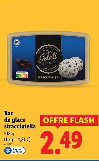 Bac de glace stracciatella