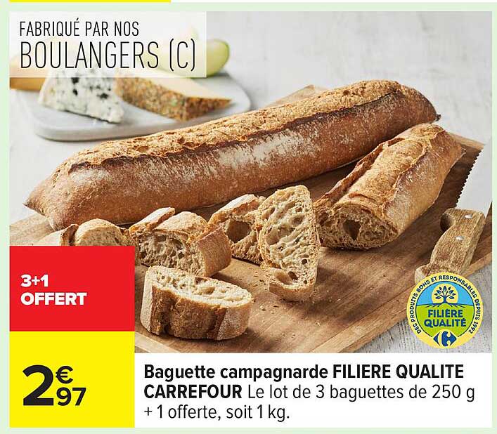 Bagutte campagnarde FILIERE QUALITE CARREFOUR