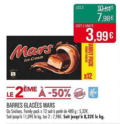 BARRES GLACÉES MARS
