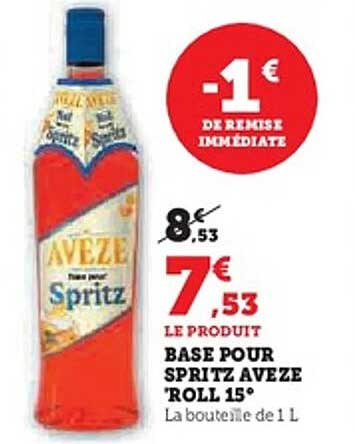 BASE POUR SPRITZ AVEZE 'ROLL 15°