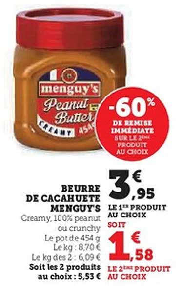 BEURRE DE CACAHUÈTE MENGUY'S