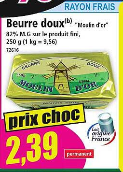 Beurre doux Moulin d'or