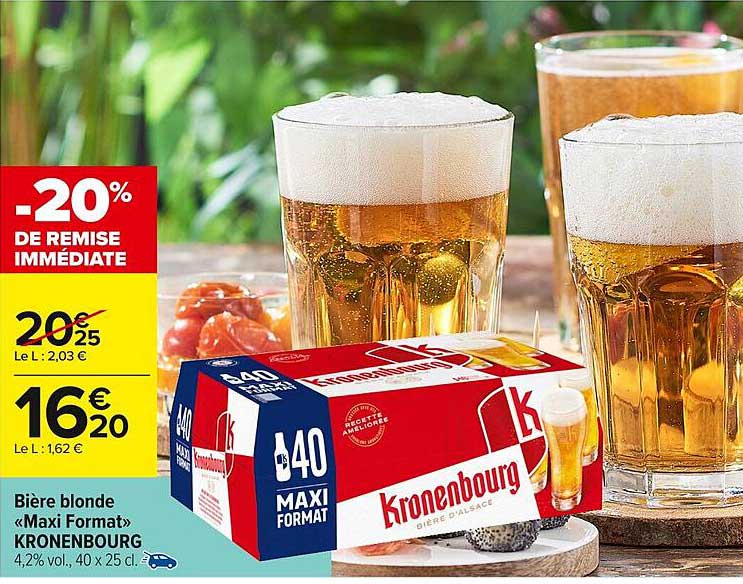 Bière blonde «Maxi Format» KRONENBOURG