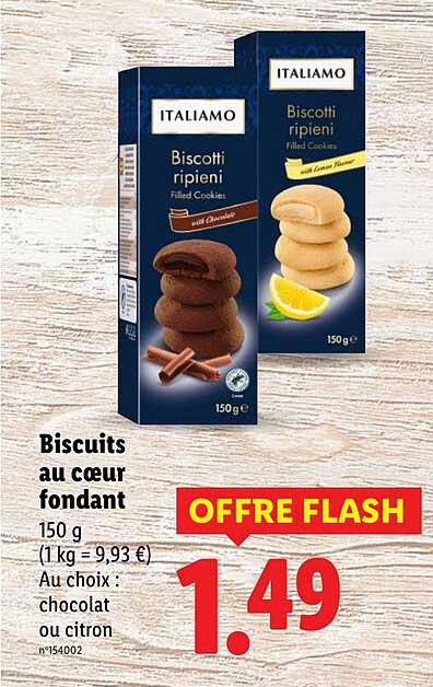 Biscuits au cœur fondant