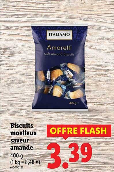 Biscuits moelleux saveur amande