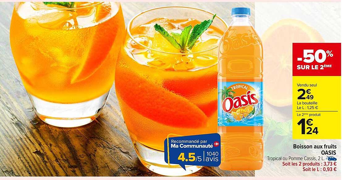 Boisson aux fruits OASIS