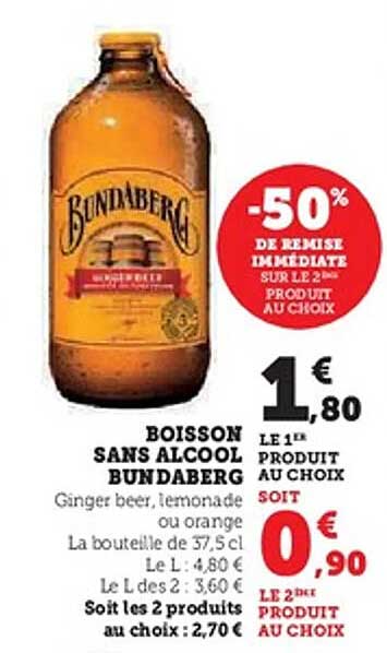 BOISSON SANS ALCOOL BUNDABERG