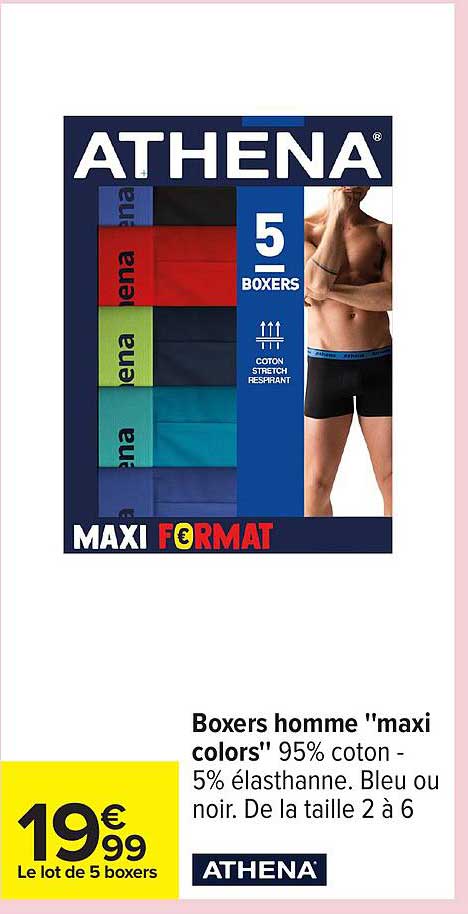 Boxers homme "maxi colors"