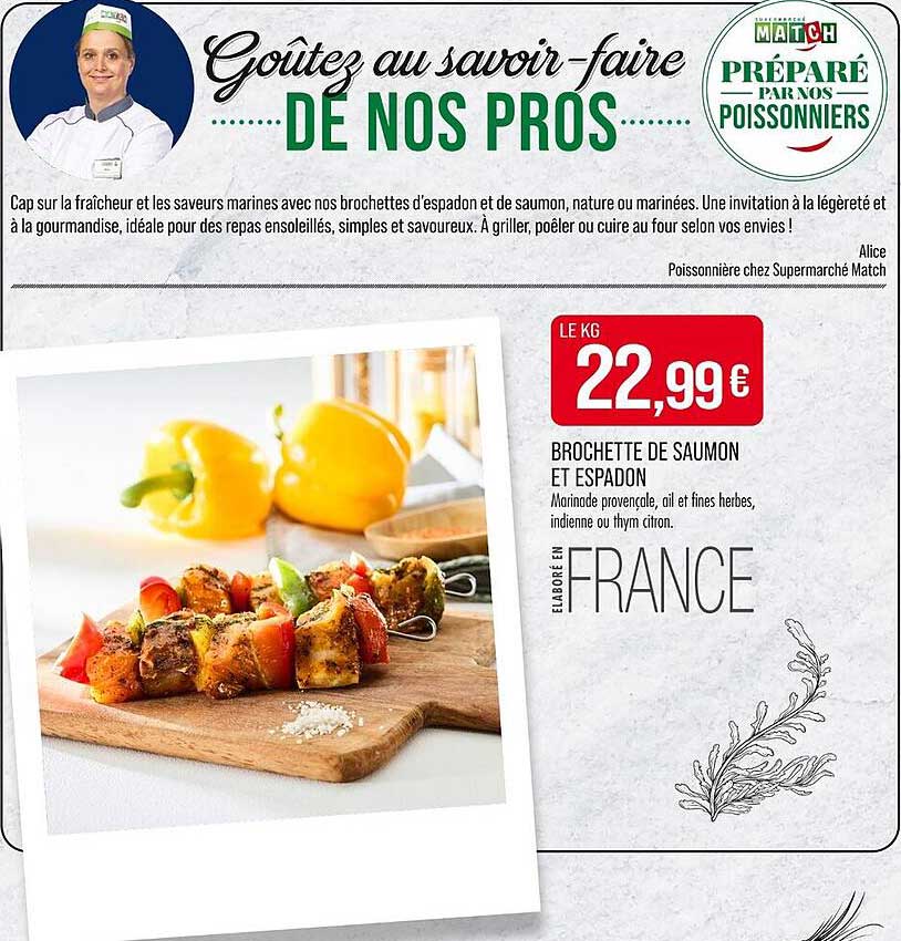 Brochette de Saumon et Espadon