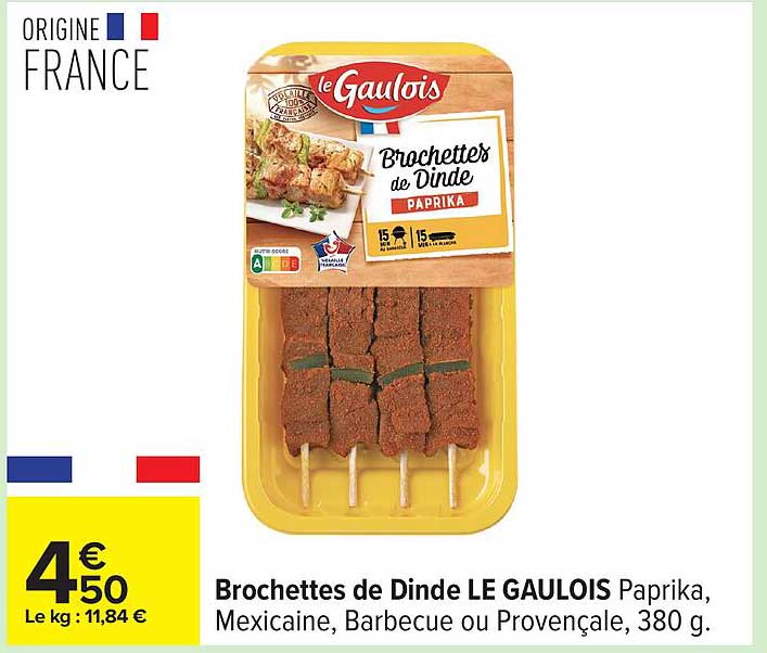 Brochettes de Dinde LE GAULOIS Paprika