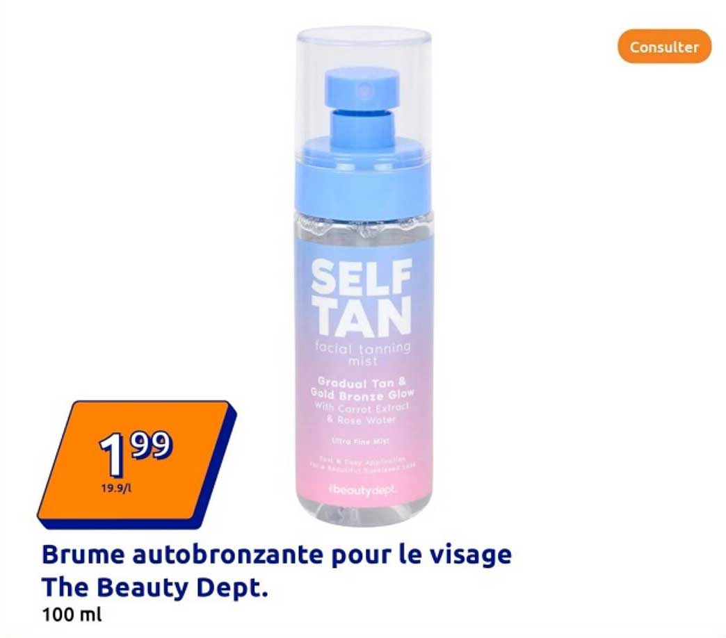 Brume autobronzante pour le visage The Beauty Dept.