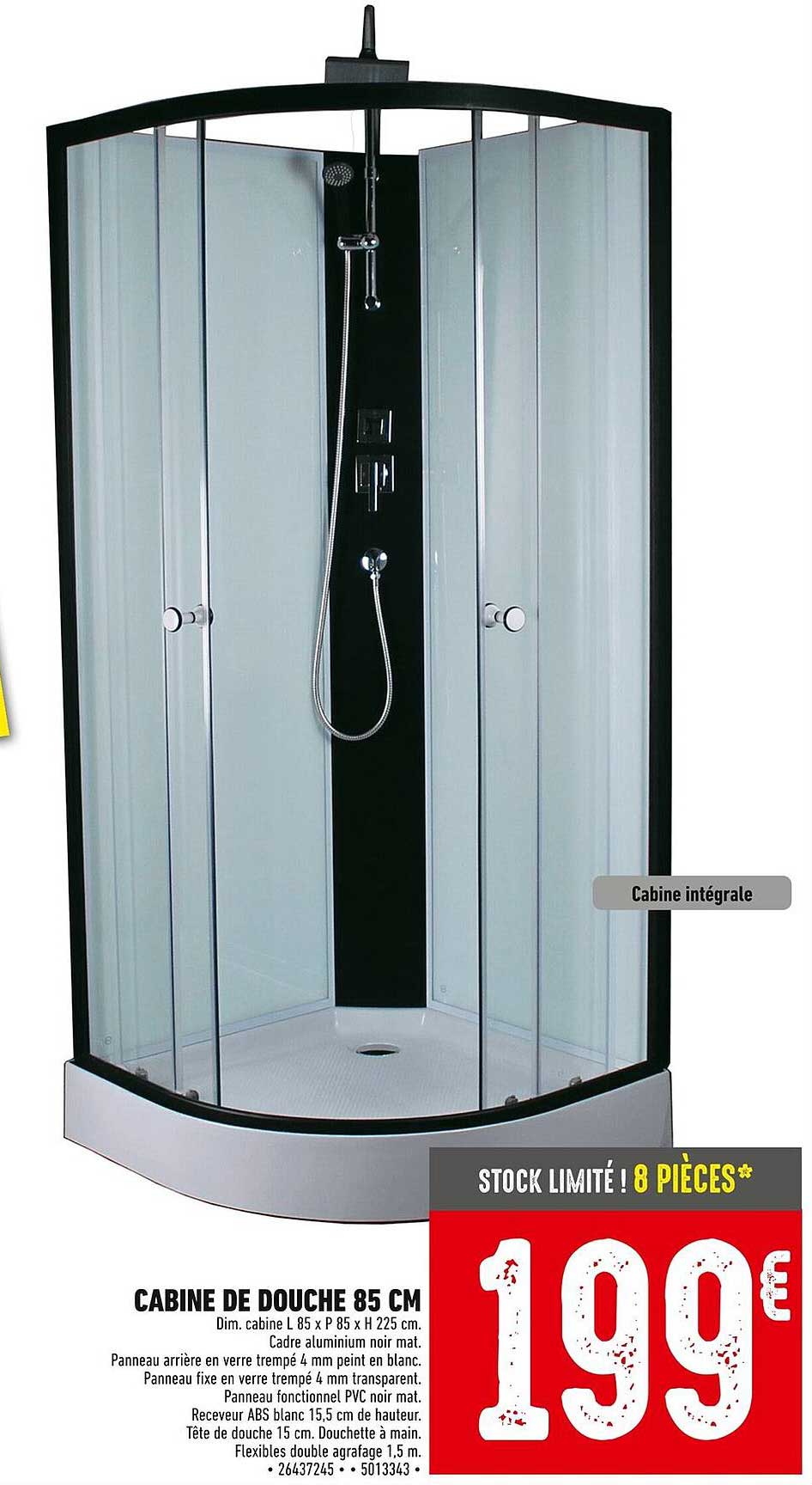 CABINE DE DOUCHE 85 CM