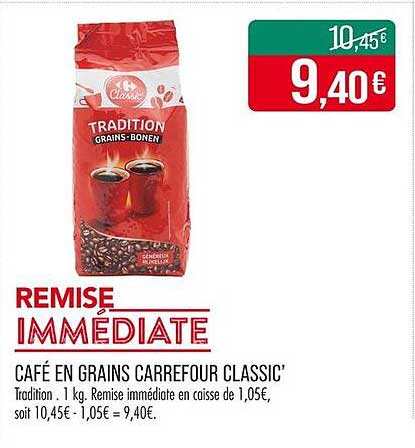 CAFÉ EN GRAINS CARREFOUR CLASSIC'