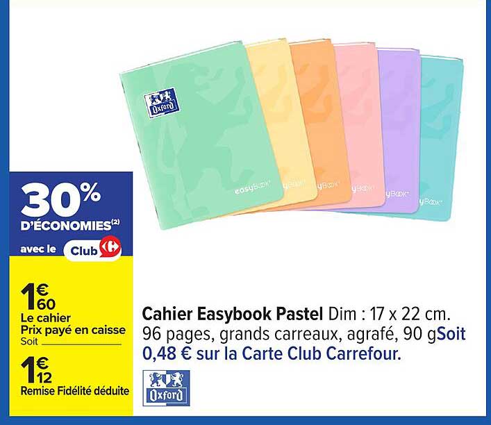Cahier Easybook Pastel