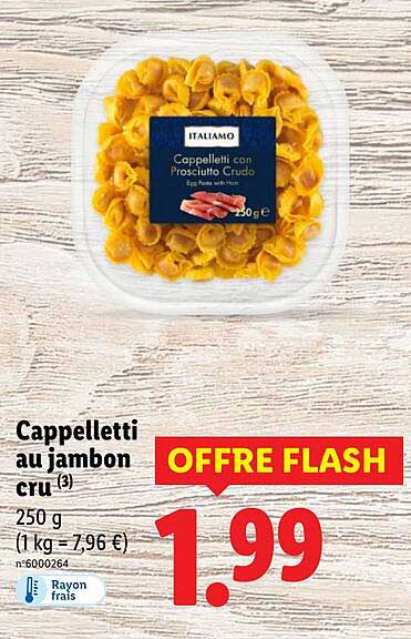 Cappelletti au jambon cru