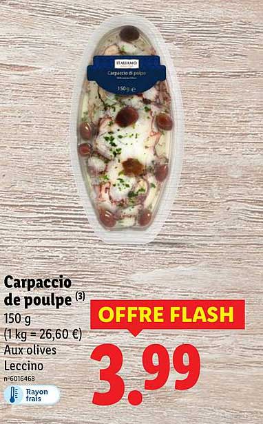 Carpaccio de poulpe