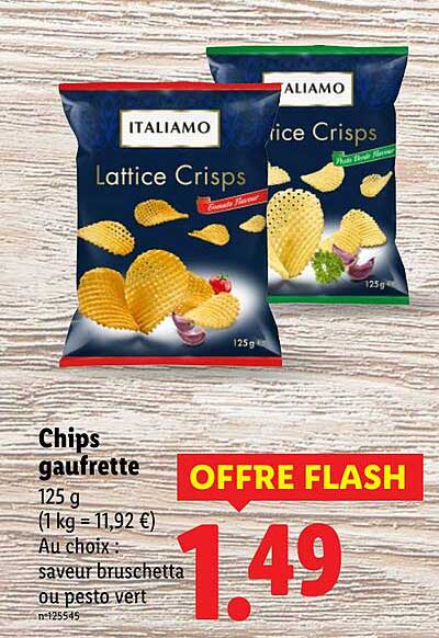 Chips gaufrette
