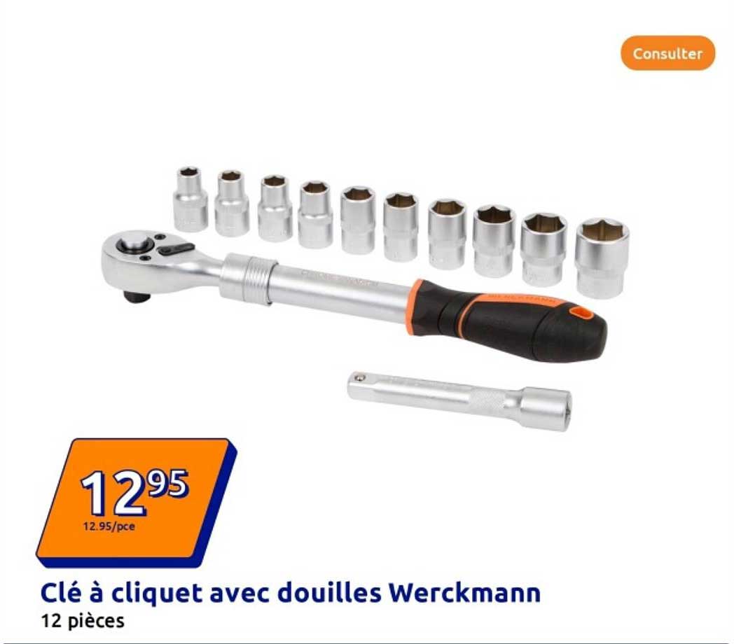 Clé à cliquet avec douilles Werckmann