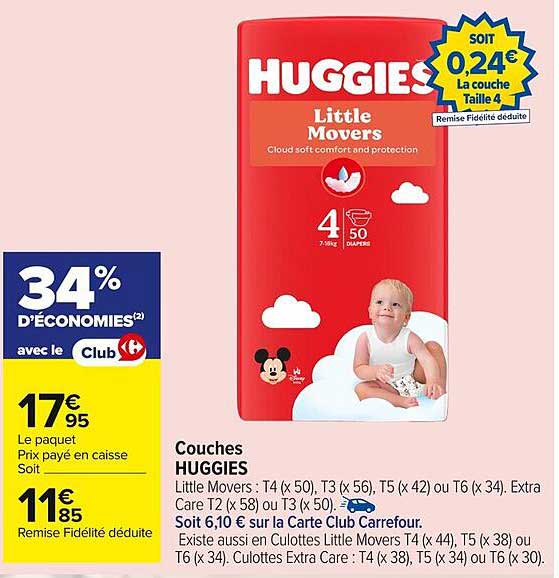 Couches HUGGIES Little Movers
