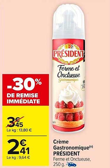 Crème Gastronomique PRESIDENT - Ferme et Onctueuse, 250 g