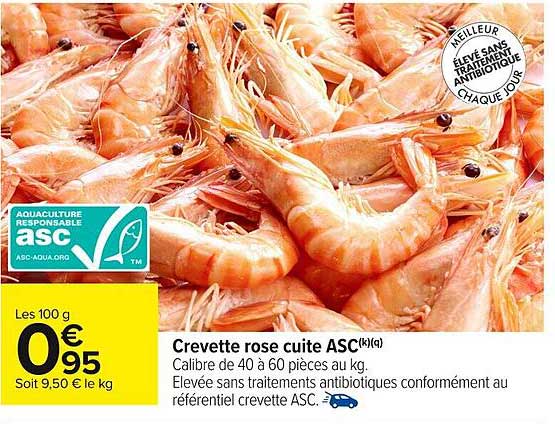 Crevette rose cuite ASC