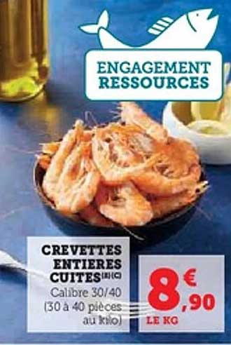 CREVETTES ENTIÈRES CUITES