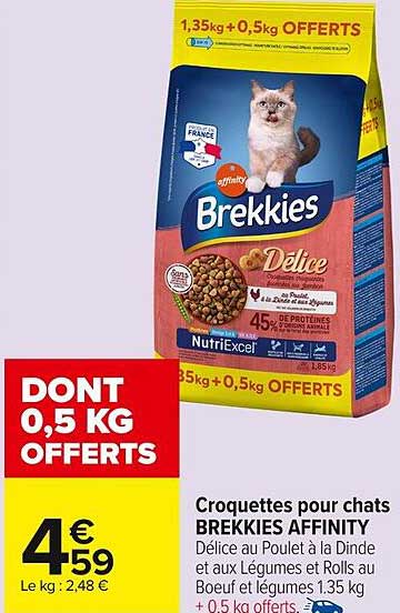 Croquettes pour chats BREKKIES AFFINITY