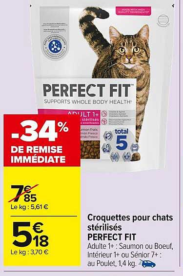 Croquettes pour chats stérilisés PERFECT FIT