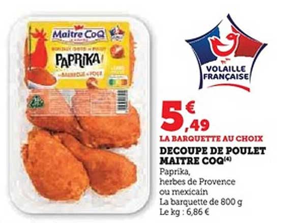 DÉCOUPE DE POULET MAÎTRE COQ
