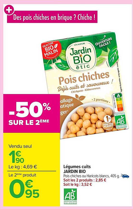 Des pois chiches en brique ? Chiche !